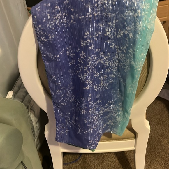 NWT Cejon scarf shimmering blue/green gradient scarf - Picture 2 of 5